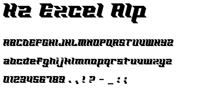 KZ EXCEL ALP font